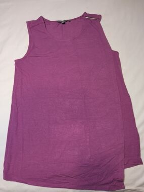 Lisa Rinna Collection Plum Scoop Neck Tank Top